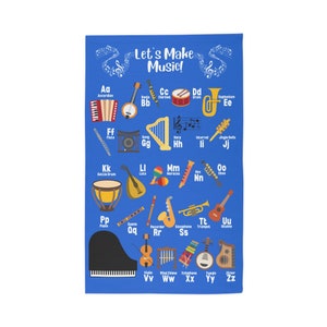 Music Alphabet Classroom Rug, Kids' Music ABC Rug, Musical Instruments Alphabet Rug, Music Class Alphabet Rug, Elementary Music ABC Rug image 5