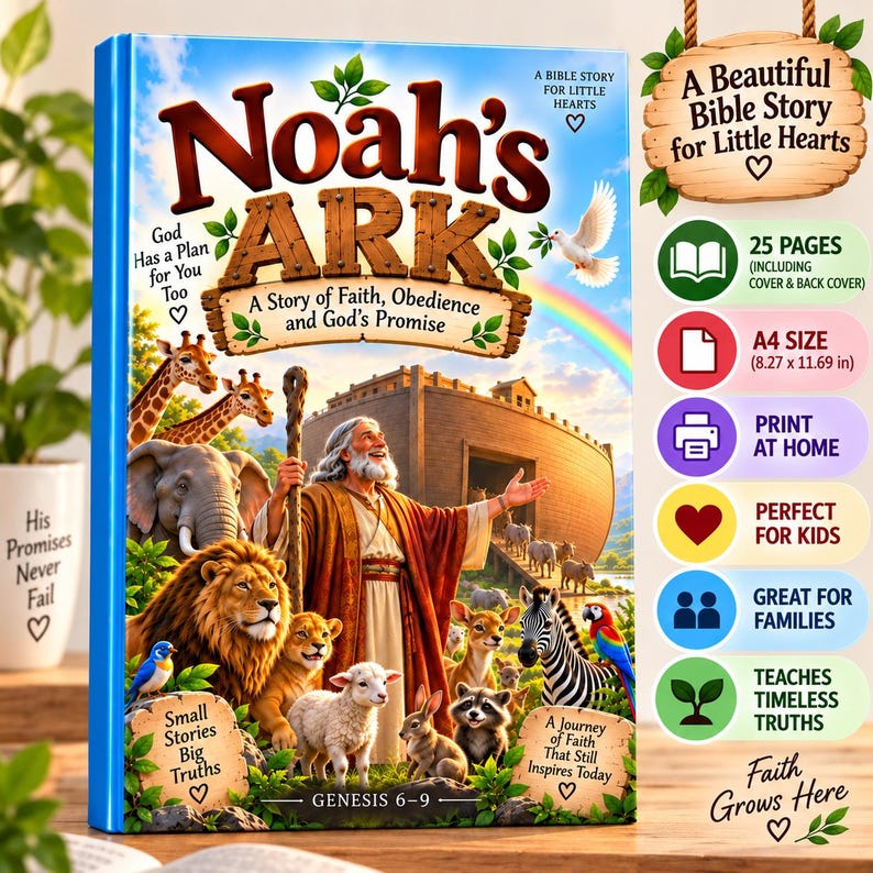 Noah's Ark Story & Activities | Printable Nursery Guide for Kids Bible ...