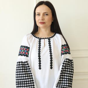 Ukrainian vyshyvanka in boho style  Vyshyvanka blouse made in ukraine Embroidered blouse for woman Ukrainian gift