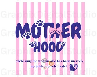 Diseño para amantes de los gatos y la maternidad / Regalo para mamá con huella de pata (Descarga digital)