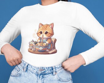 32 Kawaii Cat T shirts png designs bundle.