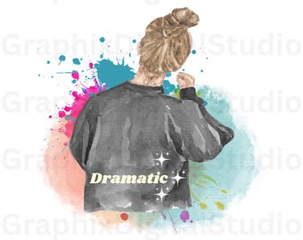 Ilustración de tema dramático para camisetas, sudaderas y sudaderas / Diseño digital audaz / Gráfico de ropa imprimible.