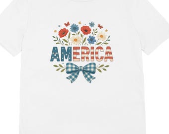 PNG floral patriótico estadounidense, diseño de sublimación del 4 de julio, gráfico para camiseta del 250 aniversario de EE. UU., imágenes prediseñadas de flores silvestres vintage