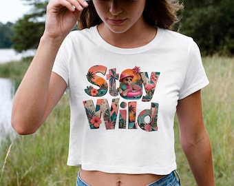 Stay Wild Tropical Leopard PNG, Retro Sunset Flamingo Sublimation Design (Digital Download)
