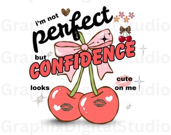 Diseño digital PNG de confianza rosa para camiseta de niña.