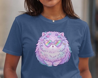 Kawaii Persian Cat PNG Sublimation Design.