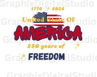Diseño del 250 aniversario de EE. UU., celebración de la libertad 1776-2026 (SVG PNG)