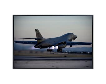 B-1B Lancer Print: Military Aircraft Wall Art, Aviation Decor (11x17 UNFRAMED)
