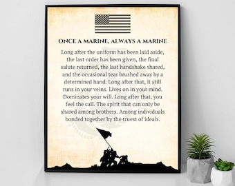 USMC Wall Art: Marine Corps Eagle, Globe, and Anchor - Patriotic Home Decor
