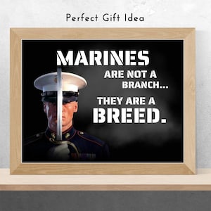 Marine Corps Poster: &quot;Not a Branch, a Breed&quot; - Patriotic Military Wall Art
