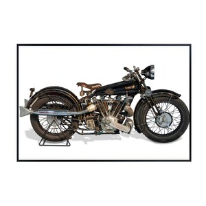 Brough Superior SS100 Motorcycle Poster – Vintage Wall Art Print
