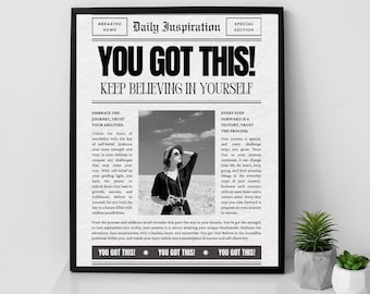Inspirational 'You Got This!' Wall Art: Positive Affirmation Home Decor