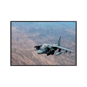 AV-8B Harrier Poster - Military Wall Art - Gifts for Pilots, Aviation Lovers - Airforce & Navy Wall Decor - 11x17 Poster Unframed, Jet Art