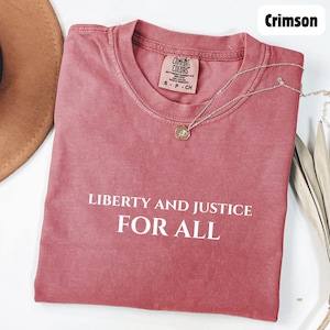 Freiheit und Gerechtigkeit für alle Komfortfarben Shirt: Politischer Aktivist Tee
