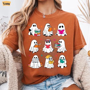 Comfort Colors® Halloween: Ghosts Reading Book Shirt