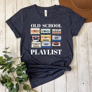 Retro T-shirt met mixtape-afspeellijst uit de jaren 80: T-shirt vintage muziek