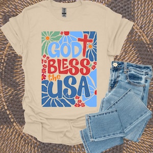 God Bless America T-Shirt: Patriotic 4th July Tee