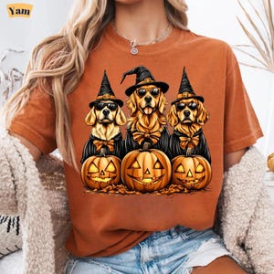 Komfort Farben Halloween Golden Retriever Shirt: Geisterhund, Golden Mama