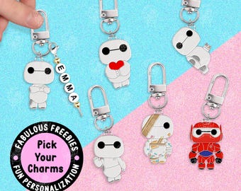 Llavero divertido de Baymax, llaveros de mejores amigos, llavero de anime de Big Hero, llavero para parejas, regalo, llavero Y2K, etiqueta para bolso