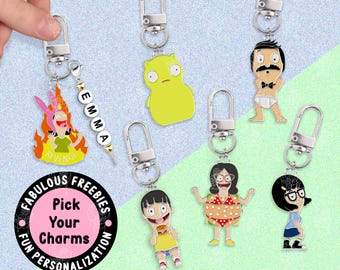 ルイーズ・ベルチャーのおもしろキーチェーン、親友のキーチェーン、ボブズ・バーガーズのアニメキーチェーン、カップルキーチェーン、ギフト、Y2Kキーチェーン、バッグタグキーチェーン