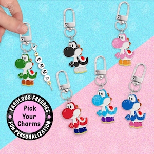 Yoshis Cute Keychain Best Friends Keychains Super Mario Gaming Keychain Couple Keychain Gift Y2K Keychain Bag Tag Keychain