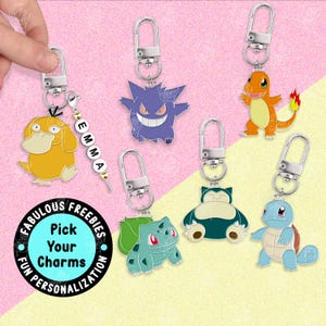 Psyduck Cute Keychain Best Friends Keychains Squirtle Gaming Keychain Couple Keychain Gift Y2K Keychain Bag Tag Keychain
