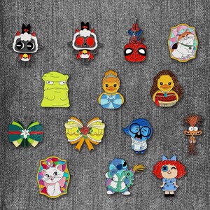 Leroy Stitch Rolig Emaljnål Set Alien Stitch Anime Emaljnål Söt Anime Nålar Kawaii Anime Nålar Displaynål Ita Väsknål bild 9