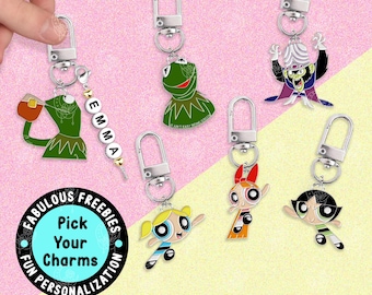 Superhelden Mädchen Niedlicher Schlüsselbund Beste Freunde Schlüsselanhänger Kermit Anime Schlüsselbund Paar Schlüsselbund Geschenk Y2K Schlüsselbund Tasche Anhänger Schlüsselbund