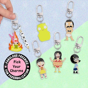 Louise Belcher Funny Keychain Best Friends Keychains Bobs Burgers Anime Keychain Couple Keychain Gift Y2K Keychain Bag Tag Keychain