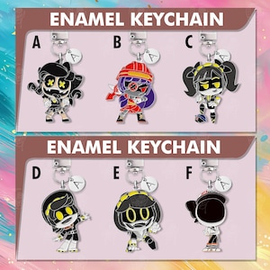 Uzi Doorman And Serial N Enamel Keychain Collection - 6 Silver-Tone Designs Available