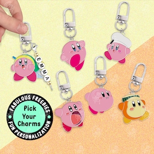 Zelda Kirby Cute Keychain Best Friends Keychains Kirby Gaming Keychain Couple Keychain Gift Y2K Keychain Bag Tag Keychain