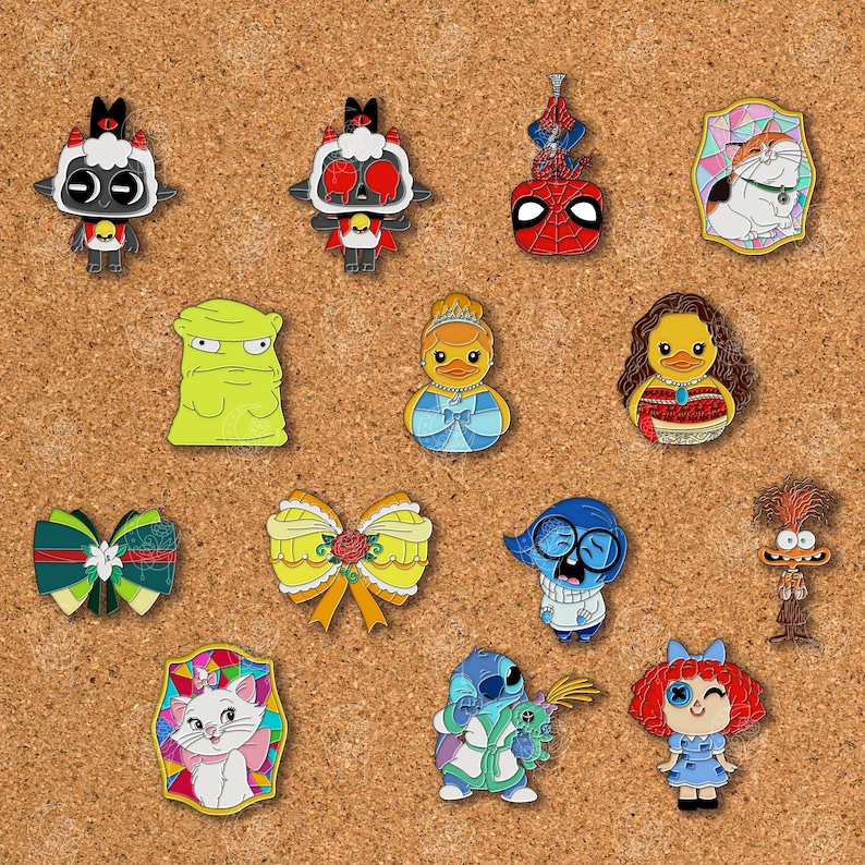 Leroy Stitch Rolig Emaljnål Set Alien Stitch Anime Emaljnål Söt Anime Nålar Kawaii Anime Nålar Displaynål Ita Väsknål bild 10