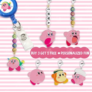 Zelda Kirby Cute Badge Charm Kindle Charm Kirby Gaming Charms Name Tag Charm Best Friends Charm Y2K Bag Charms