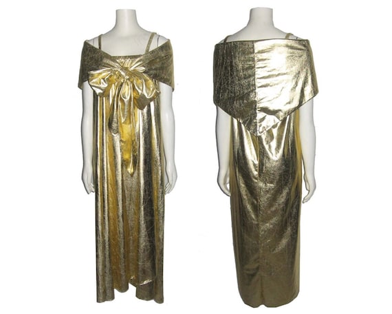 slim fit dress slacks Ramy Brook Chiara Silk Lamé Strapless Maxi Dress in Gold main image 1