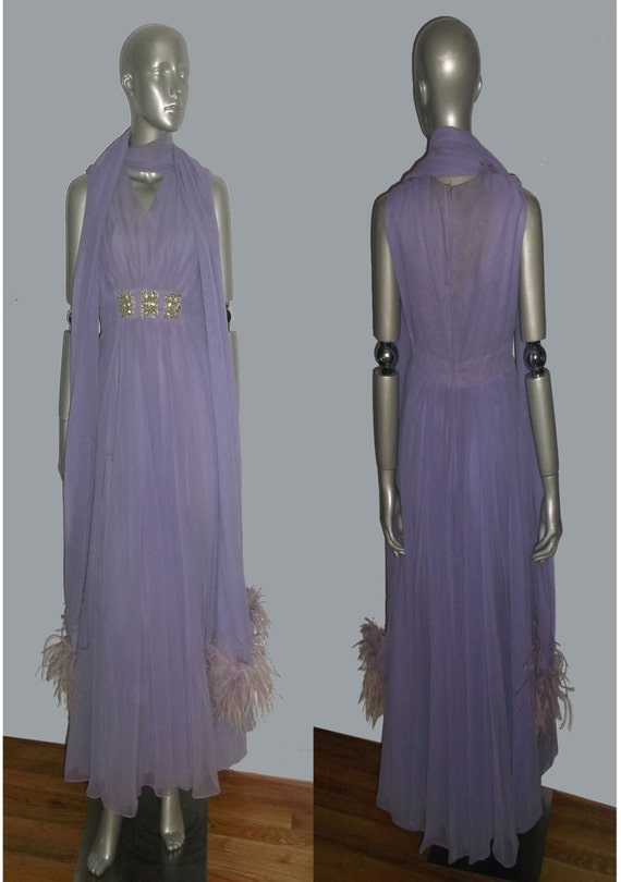 Vintage Park Avenue Fashions Lavendar Empire Wais… - image 6