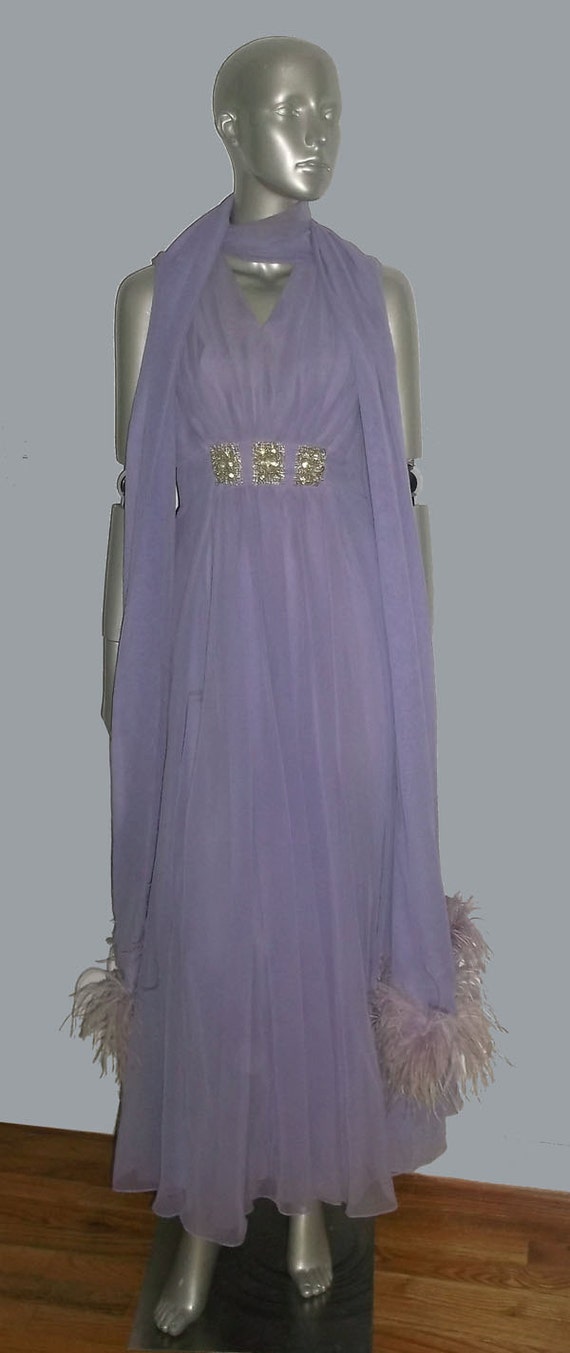 Vintage Park Avenue Fashions Lavendar Empire Wais… - image 3