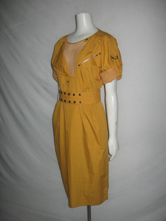 Vintage Betty Barclay Mustard Yellow Avant Garde … - image 3