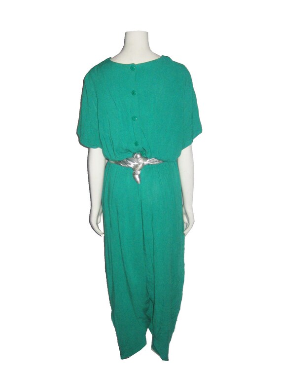 Vintage Rare Designer Francine Browner Green Drap… - image 5