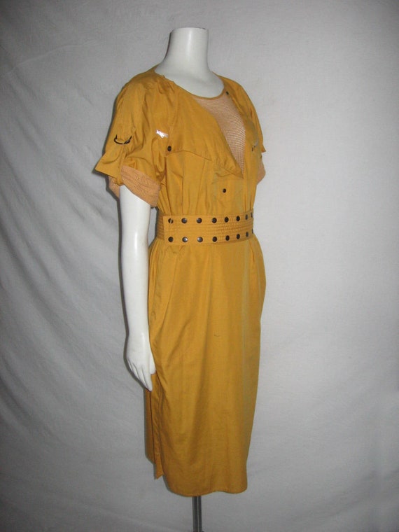 Vintage Betty Barclay Mustard Yellow Avant Garde … - image 4