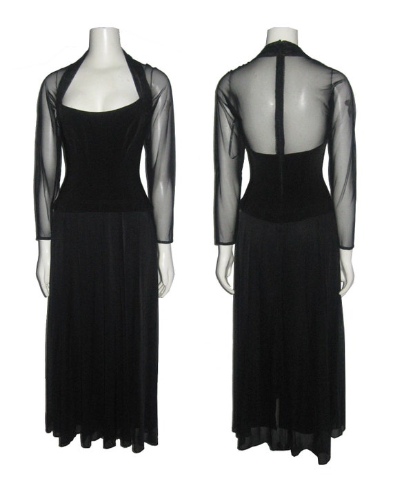 ワンピース vintage TADASHI velour design long dress vintage TADASHI velour design long dress