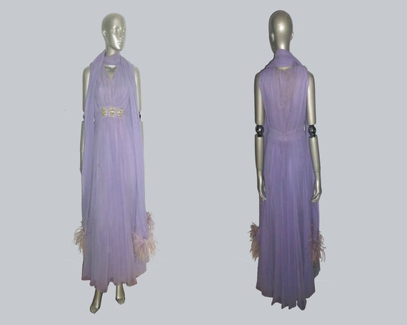 Vintage Park Avenue Fashions Lavendar Empire Wais… - image 1