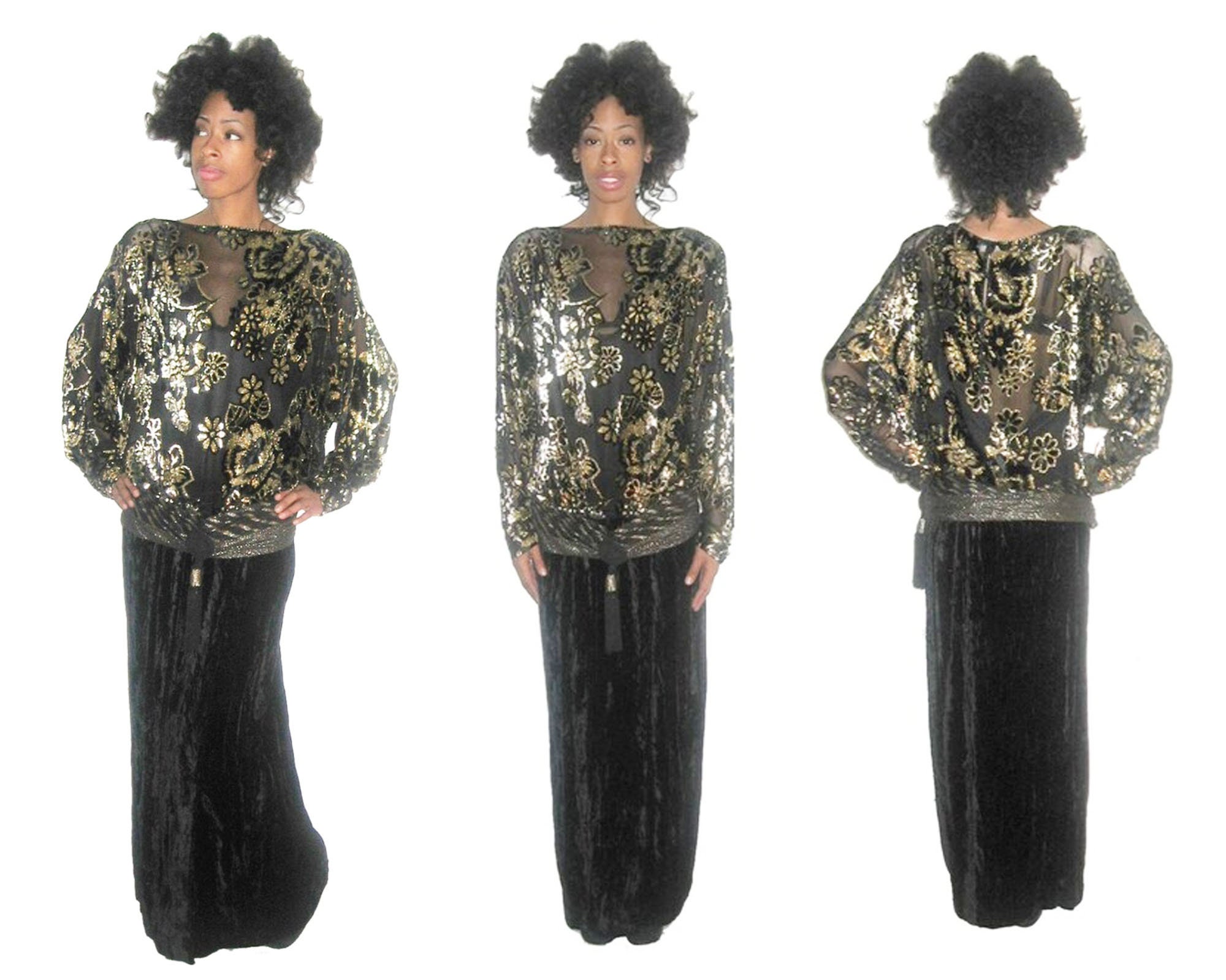 Norma Walters Vintage Beaded Sequin Belt Norma Walters Vintage Beaded Sequin Belt main image 2