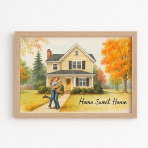 Custom Watercolour House Portrait, Watercolour House Painting, Bespoke Home Painting, Housewarming Gift, Home Painting, New Home Gift