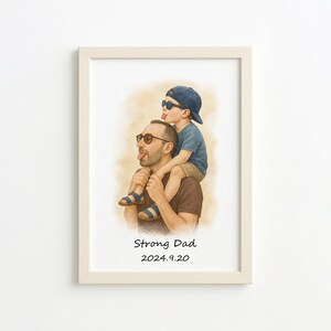 Watercolor Family Portrait,Father&#39;s Day Gift, Custom Portrait From Photo, Personalized Gifts, Watercolor Family Painting