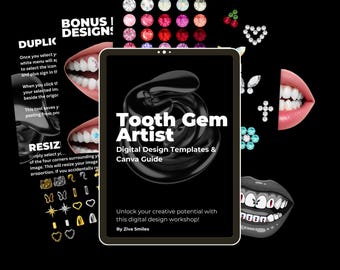 Tooth Gem Artist - デジタルデザインテンプレートとCanvaガイド