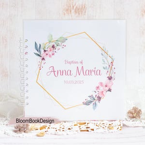 Album de première communion personnalisé, livre d'or de baptême personnalisable, album de confirmation, livre d'or de baptême, cadeau de baptême personnalisé