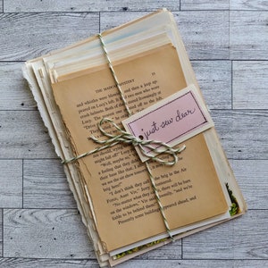 Páginas de livros antigos - 50 páginas vintage e antigas variadas para diários de sucata, scrapbooking, artesanato em papel