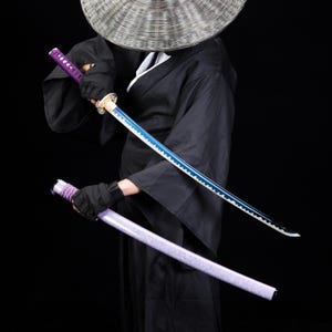 Shiden Katana – Purple Lightning Samurai Sword | Handmade Decorative Katana | Anime-Inspired Cosplay & Display Blade
