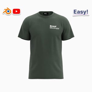 3D T-Shirt Mockup – Blender File + OBJ for Procreate | Realistic Clothing Mockup for Designers