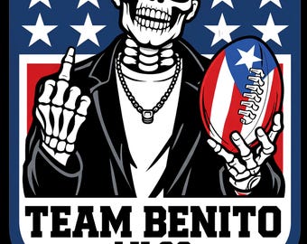 Bad Bunny Super Bowl Skeleton PNG, Football Shirt Design (Digital Download)